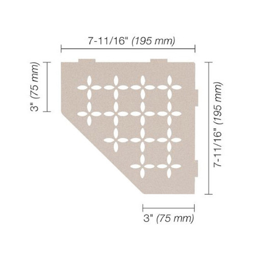 Corner Shelf "Cream Floral Pentagon"