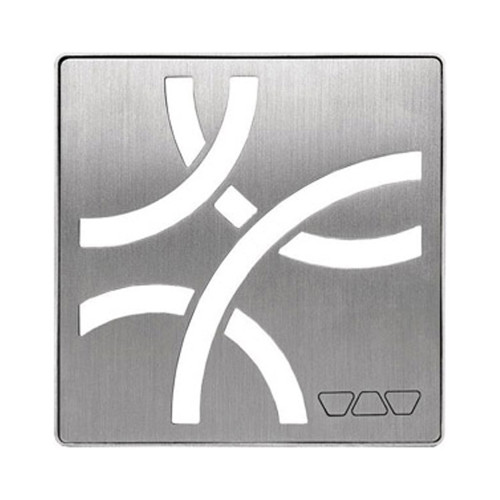 Curve Drain Grate Kit 4" Brushed Stainless Steel