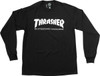 THRASHER SKATE MAG L/S MEDIUM BLACK/WHT