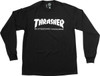 THRASHER SKATE MAG L/S LARGE  BLACK/WHT