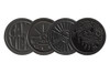 Poler Leather Coasters (4pack) Black