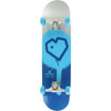 BLUEPRINT SPRAY HEART SKATEBOARD COMPLETE 7.75 SILVER/BLUE
