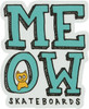 MEOW STACKED LOGO DECAL STICKERS 2.2"x2.65" (2 pack)