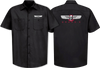 BRAND-X WINGS SS BUTTON UP WORK SHIRT LARGE  BLK