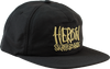 HEROIN SCRIPT NYLON HAT ADJ-BLK/GOLD