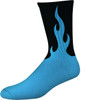 PSOCKADELIC FLAMER CREW SOCKS BLUE/BLK 1pr