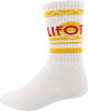 SOCCO SOCKS L/XL CREW CALI SUN WHITE 1pr