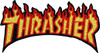 THRASHER FLAME LOGO PATCH YEL/ORG 2.4"x4.5"