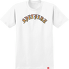 SPITFIRE OLD E FADE FILL SS TSHIRT LARGE  WHT/RED/GOLD FADE