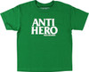 ANTI HERO BLACK HERO YTH SS LARGE  KELLY GRN/WHT