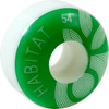 HABITAT LINEAGE 54mm WHT W/GRN WHEELS SET