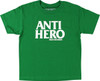 ANTI HERO BLACK HERO YTH SS SMALL KELLY GRN/WHT