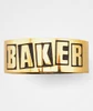 Baker Brand Logo Ring Gold Black