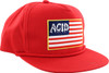 ACID FLAG HAT ADJ-RED