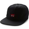 Krooked Eyes Emblem Strapback Hat Black Red OneSize