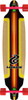 LAYBACK FINISH LINE BAMBOO DT SKATEBOARD COMPLETE 9.5x41 RED