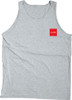 CHOCOLATE RED SQUARE TANK TOP XL-HEATHER GREY