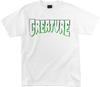 CREATURE LOGO OUTLINE SS TSHIRT SMALL WHITE