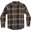 RVCA Ludlow Flannel Mens Tan Black