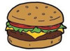 Habitat Bob's Complete Burger Sticker White (2pack)