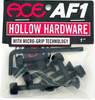 ACE 1" ALLEN HOLLOW W/GRIPPERS HARDWARE SET BLK