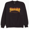 Thrasher Flame Crewneck Sweatshirt Black Orange XL