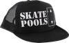 LOWCARD SKATE POOLS MESH HAT ADJ-BLK/WHT