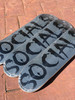 Social x Zero Script Skull Skate Deck Grey Black 8.25