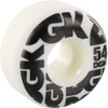 DGK STREET FORMULA 54mm WHT/BLK WHEELS SET