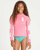 Billabong Surf Dayz Girls youth LS Rashguard Tahiti Pink