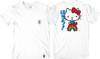 GIRL HELLO KITTY RAINBOW SS TSHIRT LARGE  WHITE