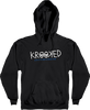 KROOKED KROOKED EYES HOODIE SWEATSHIRT LARGE  BLK/WHT/NAVY