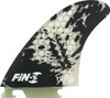 FIN-S TV-1 HONEYCOMB CLEAR BLACK 3 fins