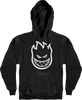 SPITFIRE BIGHEAD HOODIE SWEATSHIRT XLARGE BLACK/PIGMENT WHT