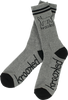 KROOKED KAT CREW SOCKS HEATHER GREY/BLK 1pr