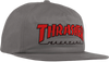 THRASHER OUTLINED HAT ADJ-GREY/RED