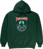 THRASHER DOUBLES HOODIE SWEATSHIRT LARGE  FOREST GREEN