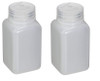 Nalgene W/M HDPE Bottle Square White Clear 8oz (2 pack)