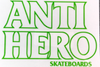 Anti Hero BlackHero Stacked Decal Green White 6 inch