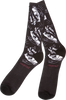 SANTA CRUZ SNAKE BITE CREW SOCKS BLACK/WHT 1pr