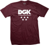 DGK ALL STAR SS TSHIRT MEDIUM BURGUNDY