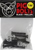 PIG BLACK PHILLPS HARDWARE SET 1.25" BLK/SIL