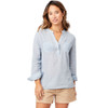 Carve Designs Dylan Gauze Shirt Womens Iris