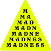 MADNESS PYRAMID DECAL YELLOW STICKER (2pack)