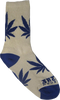 SATORI CANNA CREW SOCK LARGE  NAT/BLU