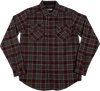 INDEPENDENT HATCHET L/S BUTTON UP SMALL GREY/BLK/OXBLOOD