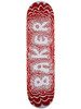 Baker Ink Wasters Skate Deck White Red 8.475