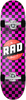 RAD CHECKER 2 SKATEBOARD COMPLETE-7.75 BLK/PINK