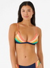 Rip Curl Day Break Multi Fix Tri Swim Top Navy Coral