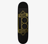 Plan B Banner Skate Deck Black Gold 8.25